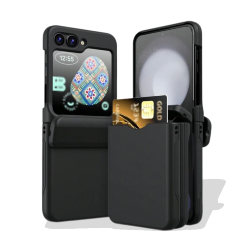 CASE FLIP NEGRO TARJETERO ANTISHOCK - Yúrval Perú