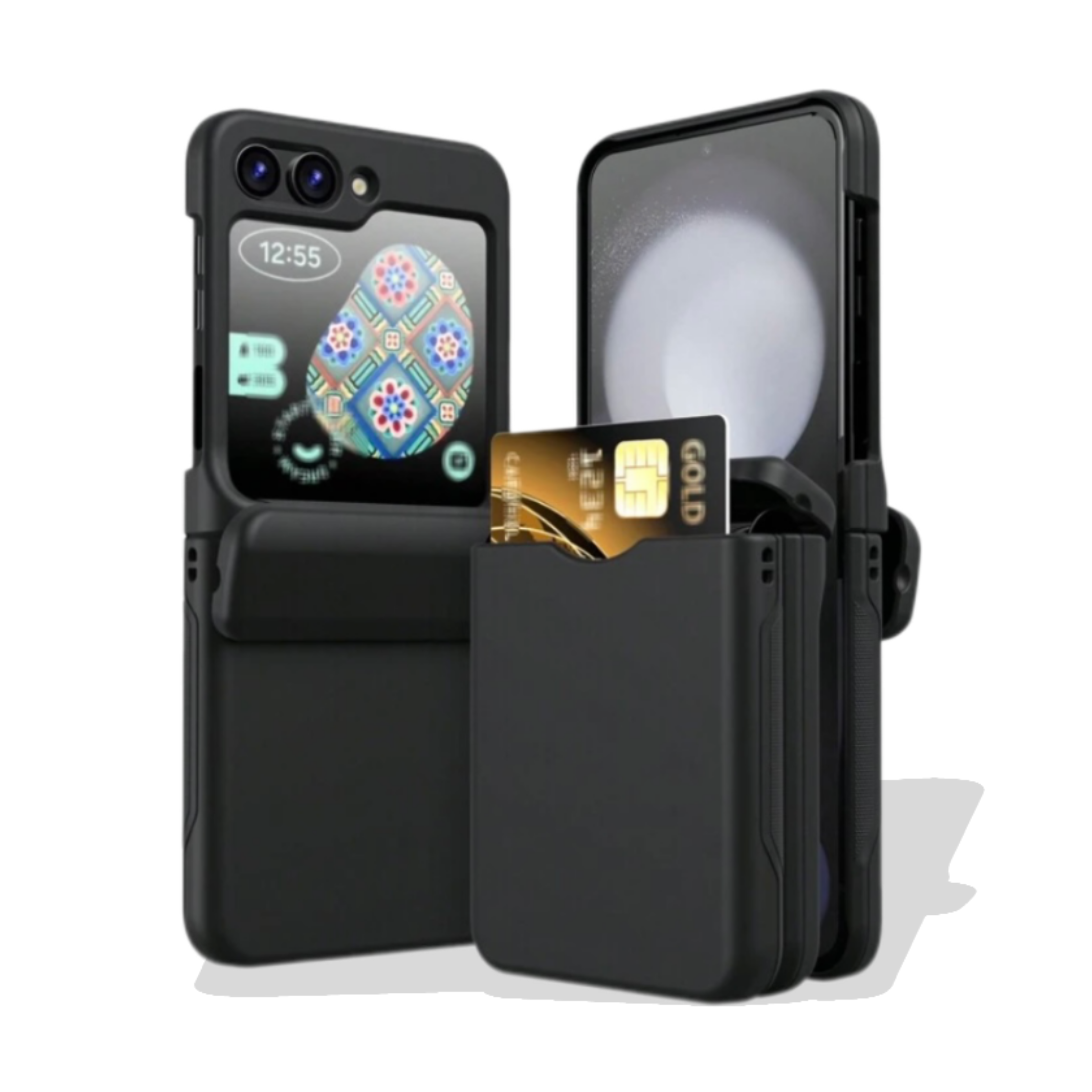 CASE FLIP NEGRO TARJETERO ANTISHOCK - Yúrval Perú