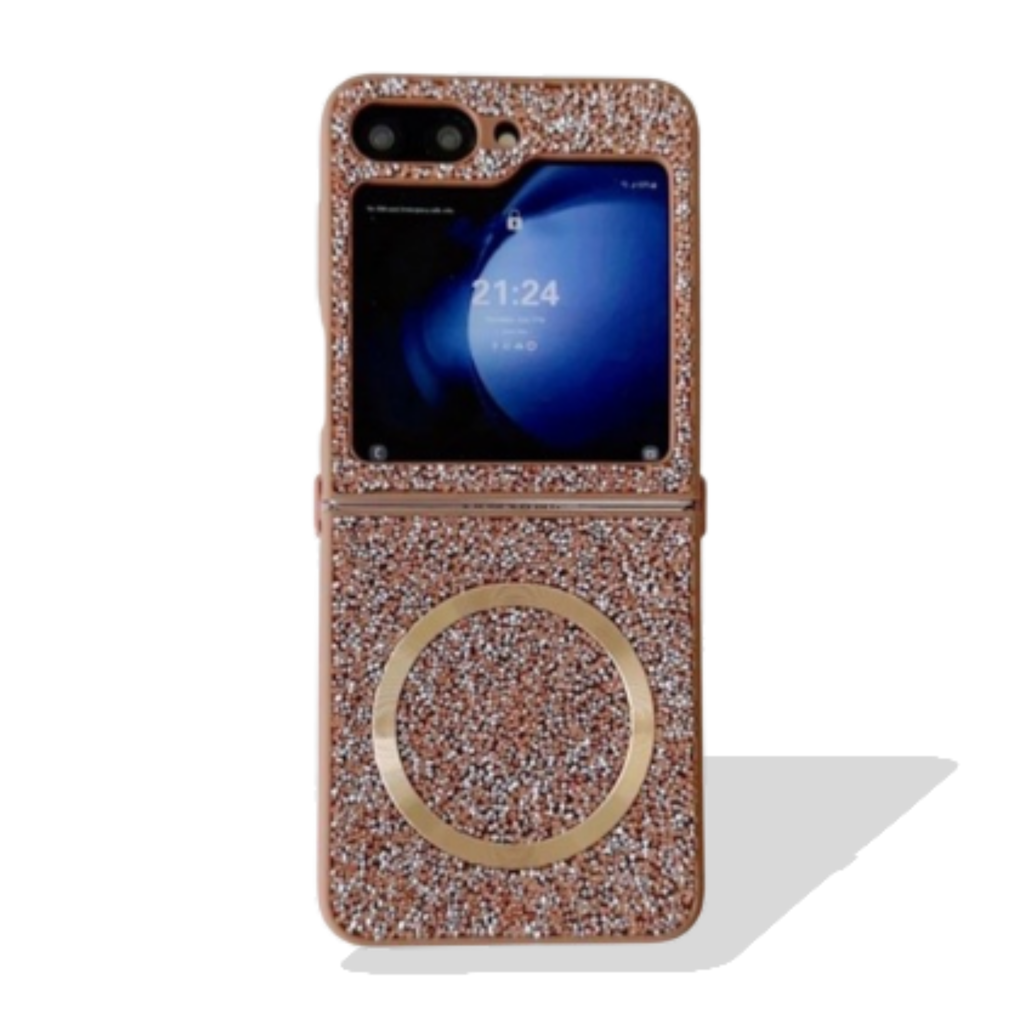 CASE FLIP MAGSAFE DORADO - Yúrval Perú